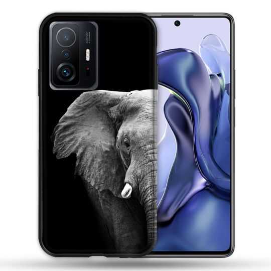 Coque Pour Xiaomi 11T / 11T Pro Animal Elephant Noir