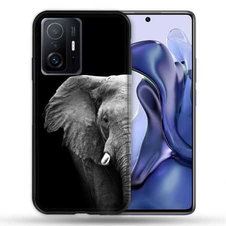 Coque Pour Xiaomi 11T / 11T Pro Animal Elephant Noir