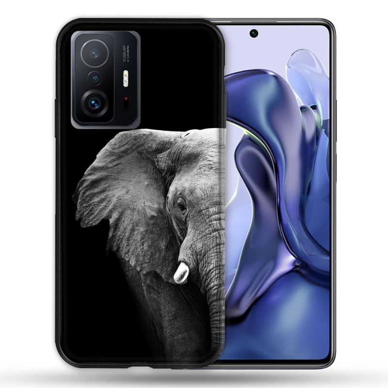 Coque Pour Xiaomi 11T / 11T Pro Animal Elephant Noir