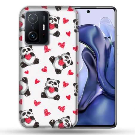 Coque Pour Xiaomi 11T / 11T Pro Animal Panda Cœur