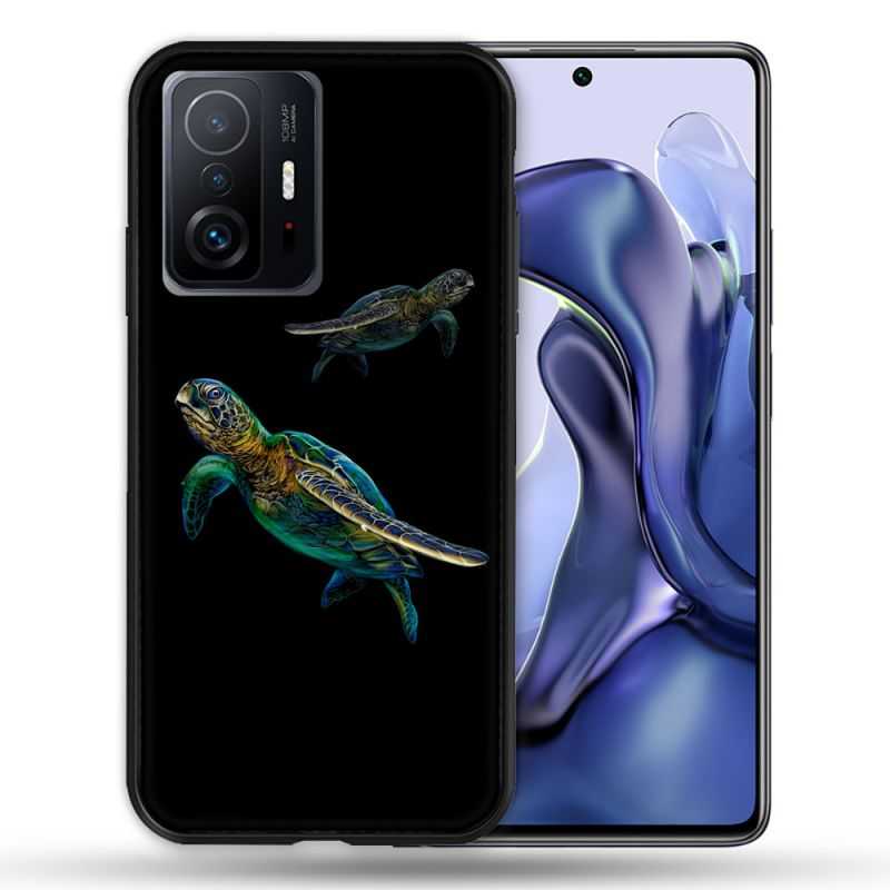 Coque Pour Xiaomi 11T / 11T Pro Animal Tortue Noire multicolore