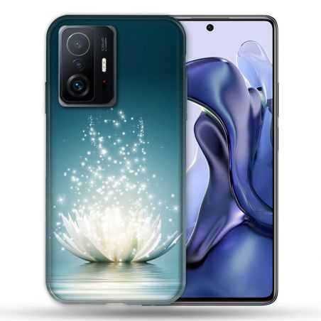 Coque Pour Xiaomi 11T / 11T Pro Fleur Lotus Blanc