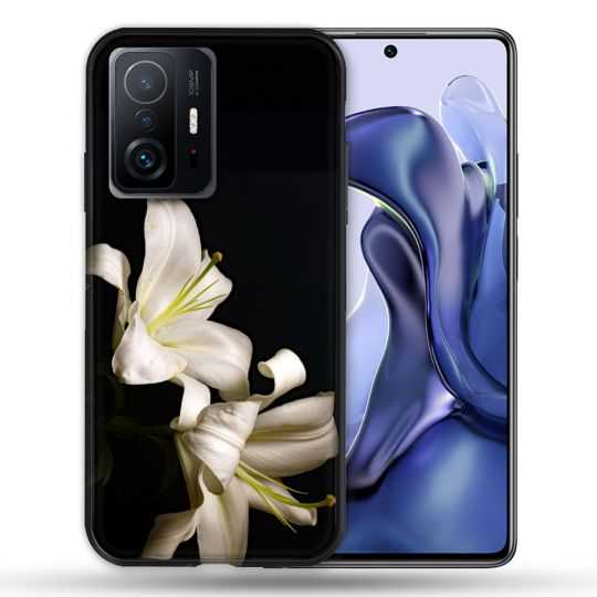 Coque Pour Xiaomi 11T / 11T Pro Fleur Lys Noir