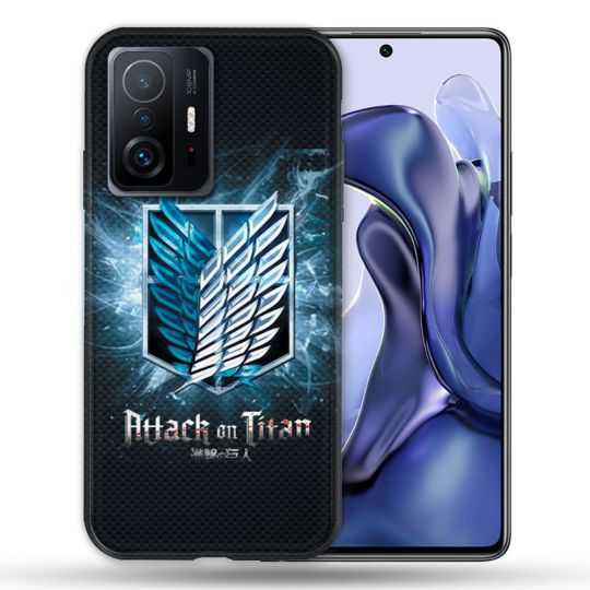 Coque Pour Xiaomi 11T / 11T Pro Manga Attaque Titans Noir