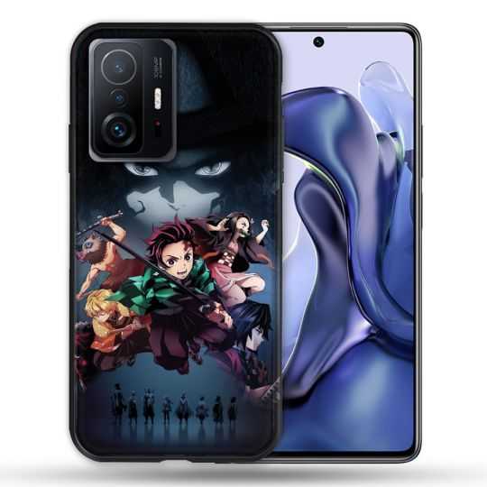 Coque Pour Xiaomi 11T / 11T Pro Manga Demon Slayer Noir
