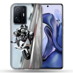 Coque Pour Xiaomi 11T / 11T Pro Moto Course GP Blanche
