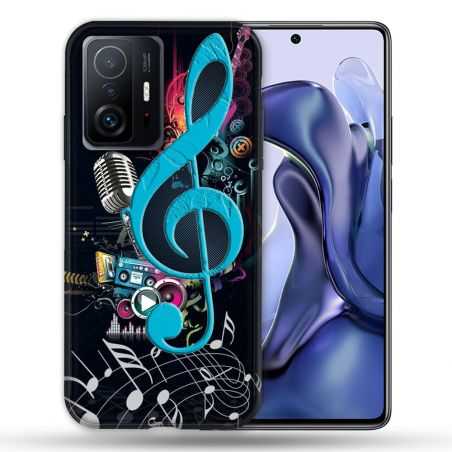 Coque Pour Xiaomi 11T / 11T Pro Musique Cle Sol Bleu