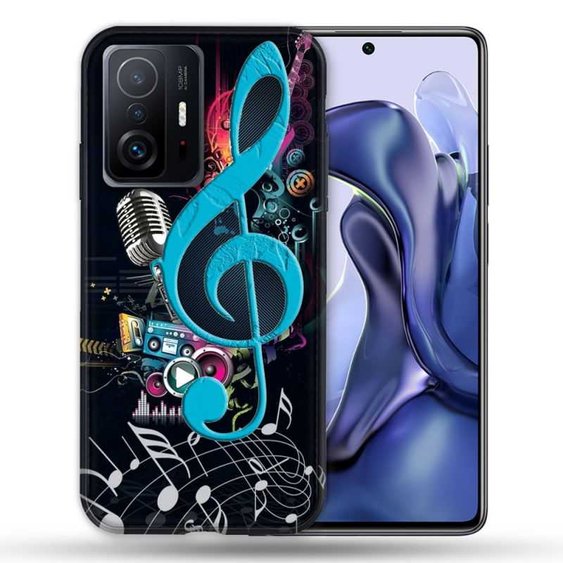 Coque Pour Xiaomi 11T / 11T Pro Musique Cle Sol Bleu