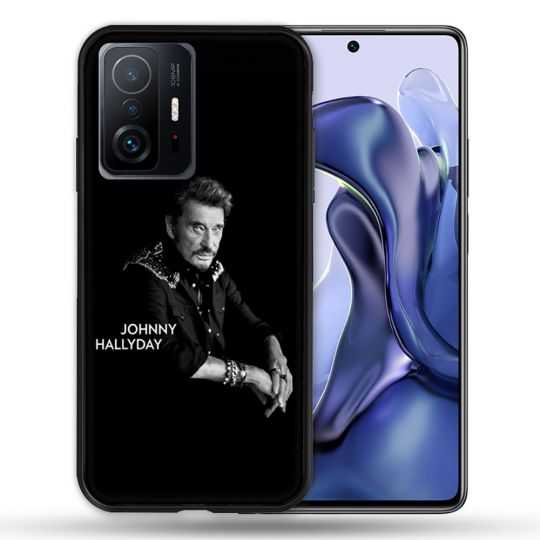 Coque Pour Xiaomi 11T / 11T Pro Musique Johnny Hallyday Noir