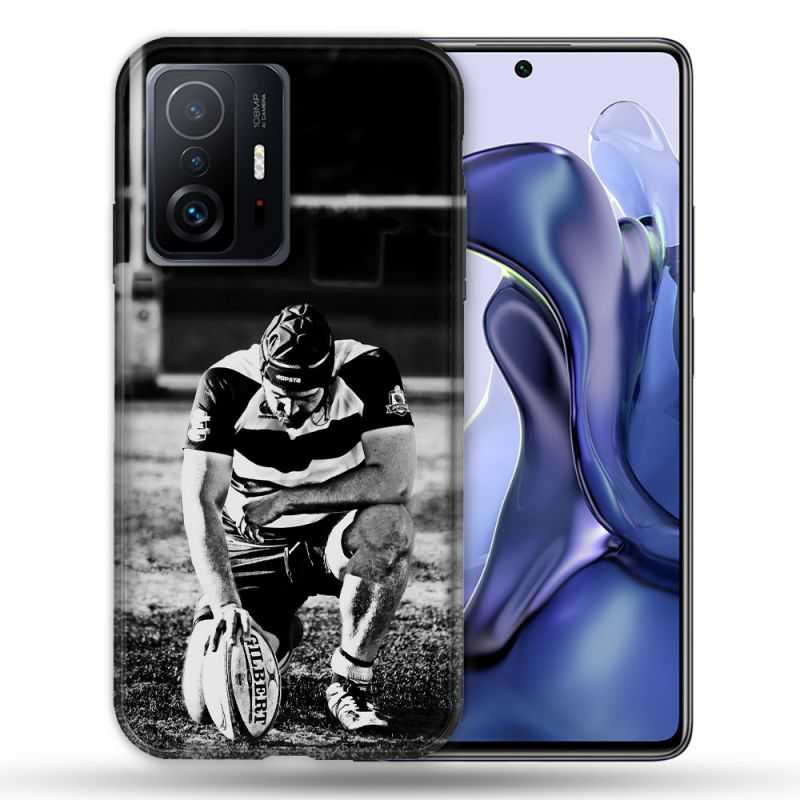 Coque Pour Xiaomi 11T / 11T Pro Sport Rugby Noir Blanc