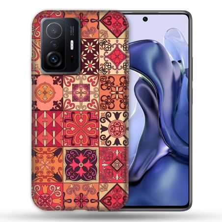 Coque Pour Xiaomi 11T / 11T Pro Texture Carreau Ciment Rouge