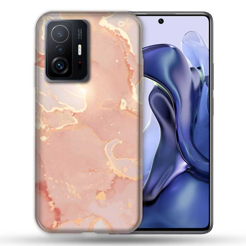 Coque Pour Xiaomi 11T / 11T Pro Texture Marbre Rose