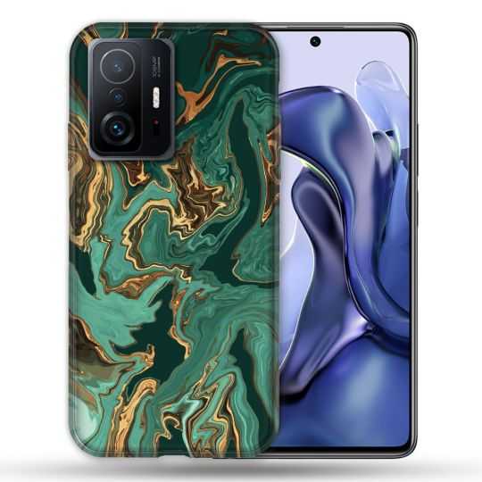 Coque Pour Xiaomi 11T / 11T Pro Texture Marbre Vert