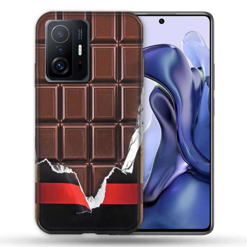 Coque Pour Xiaomi 11T / 11T Pro Texture Trompe Oeil Chocolat