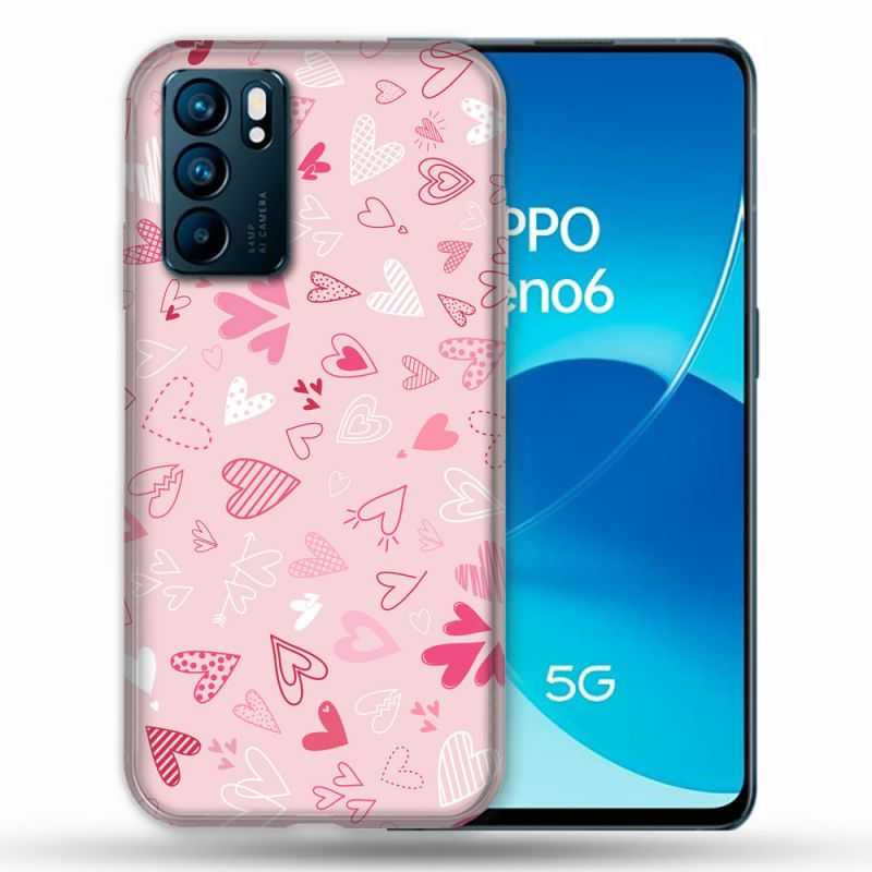 Coque Pour Oppo Reno 6 Amour Ptis Coeurs