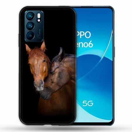 Coque Pour Oppo Reno 6 Animal Cheval Marron