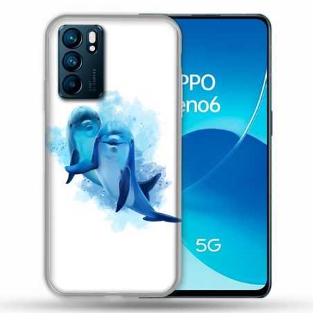 Coque Pour Oppo Reno 6 Animal Dauphin Duo