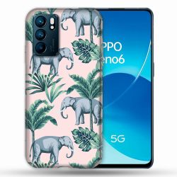 Coque Pour Oppo Reno 6 Animal Elephant Pattern