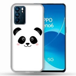 Coque Pour Oppo Reno 6 Animal Panda Blanc