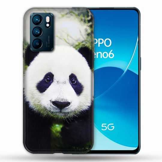 Coque Pour Oppo Reno 6 Animal Panda Color