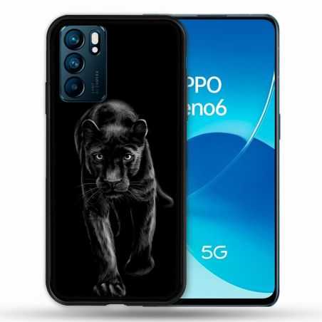 Coque Pour Oppo Reno 6 Animal Panthère Noire