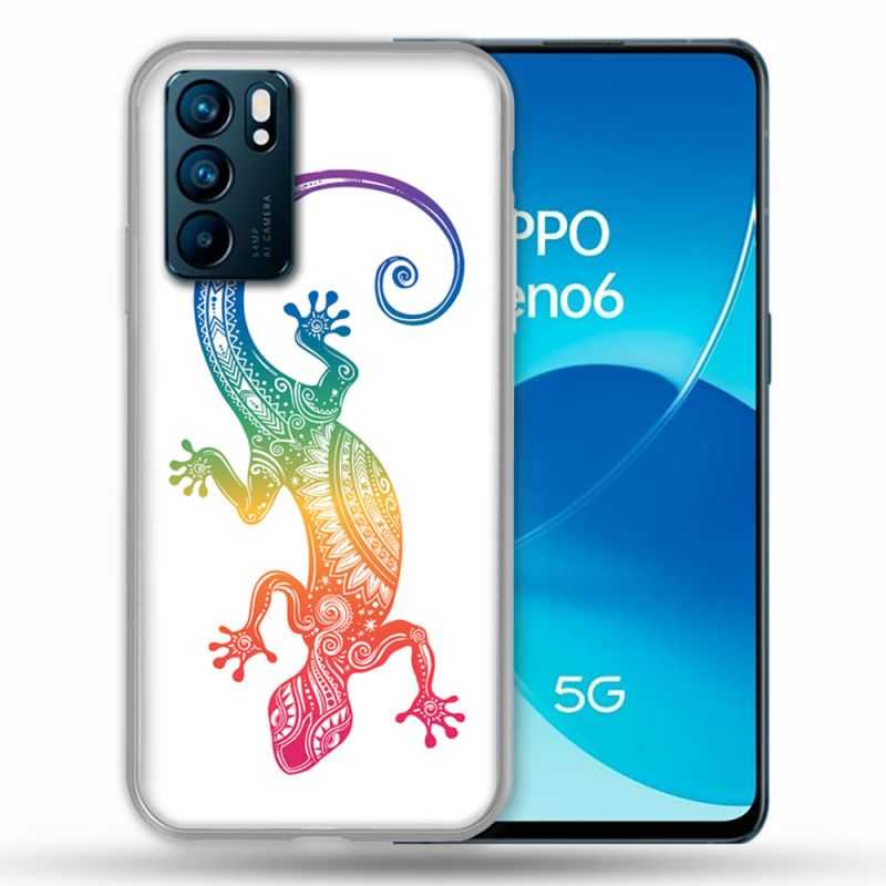 Coque Pour Oppo Reno 6 Animal Salamandre Color