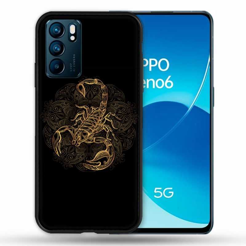 Coque Pour Oppo Reno 6 Animal Scorpion Fresque