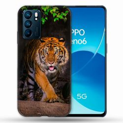 Coque Pour Oppo Reno 6 Animal Tigre Jungle