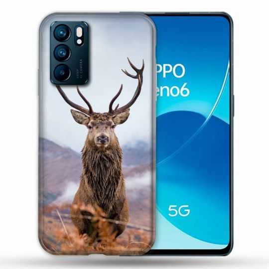 Coque Pour Oppo Reno 6 Chasse Chevreuil Montagne
