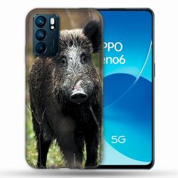Coque Pour Oppo Reno 6 Chasse Sanglier bois