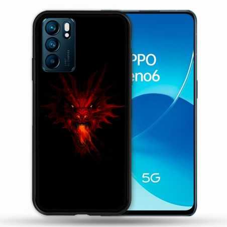 Coque Pour Oppo Reno 6 Fantastique Dragon Feu
