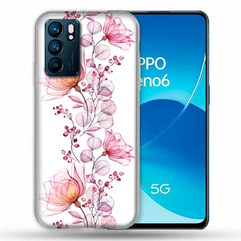 Coque Pour Oppo Reno 6 Fleur Eclosion