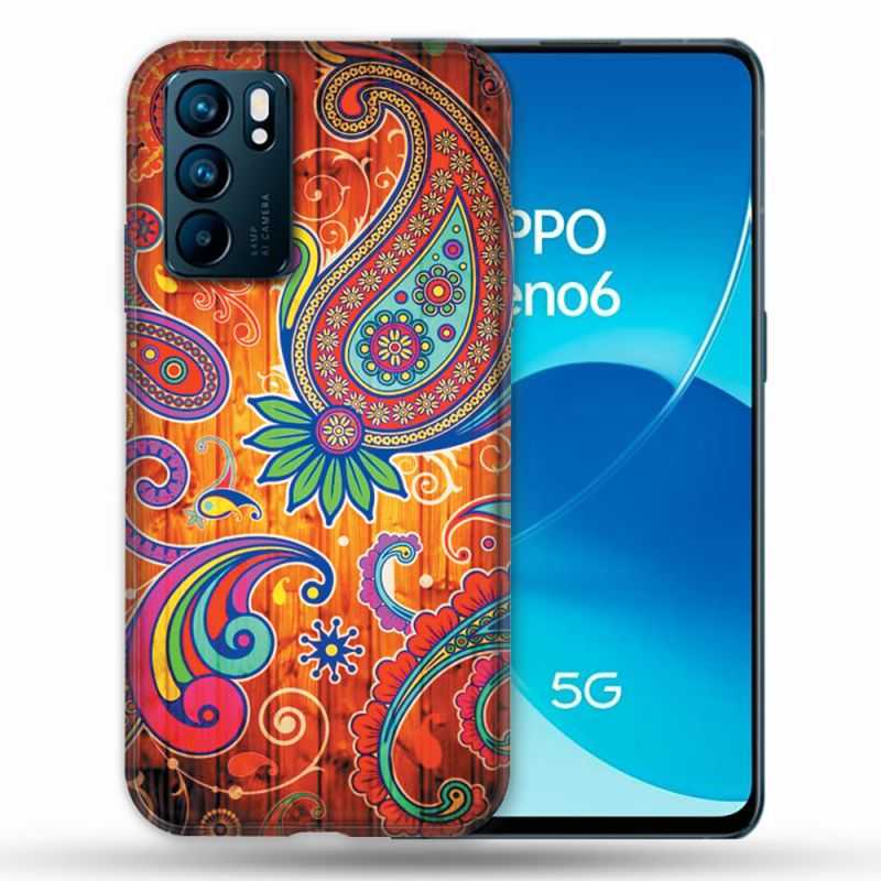 Coque Pour Oppo Reno 6 Fleur Psychedelic