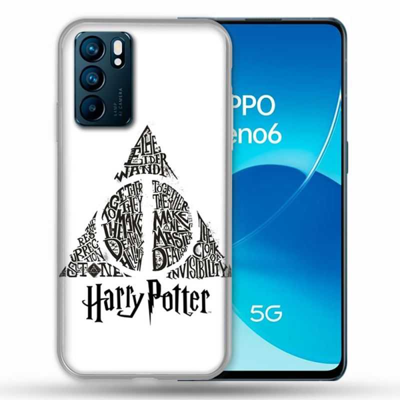 Coque Pour Oppo Reno 6 Harry Potter Hollows triangle Blanc