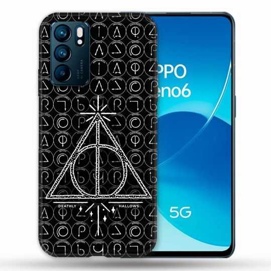 Coque Pour Oppo Reno 6 Harry Potter Hollows Triangle Noir