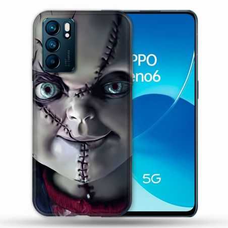 Coque Pour Oppo Reno 6 Horreur Chucky Cicatrice