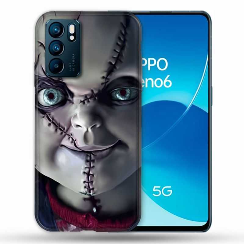 Coque Pour Oppo Reno 6 Horreur Chucky Cicatrice