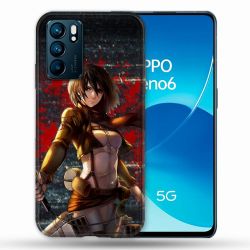 Coque Pour Oppo Reno 6 Manga Attaque Titans Mikasa