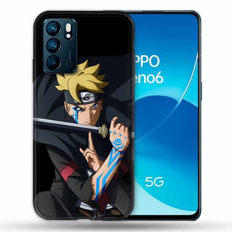 Coque Pour Oppo Reno 6 Manga Boruto Tatouage