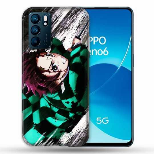 Coque Pour Oppo Reno 6 Manga Demon Slayer Tanjiro