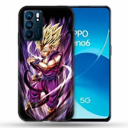 Coque Pour Oppo Reno 6 Manga Dragon Ball Sangohan Violet