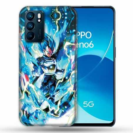 Coque Pour Oppo Reno 6 Manga Dragon Ball Vegeta Bleu
