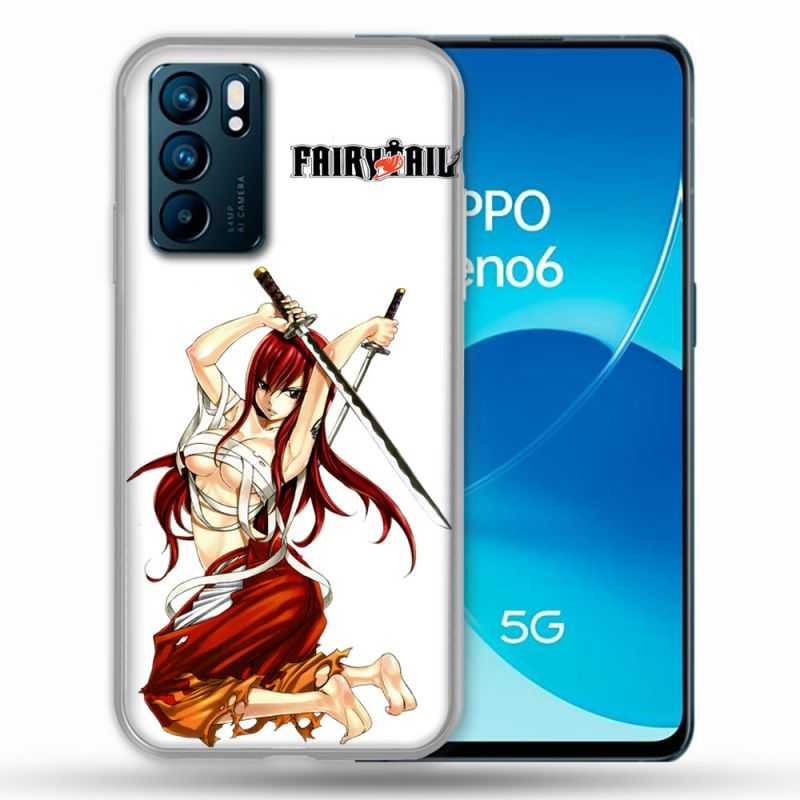 Coque Pour Oppo Reno 6 Manga Fairy Tail Erza