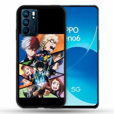 Coque Pour Oppo Reno 6 Manga My Hero Academia Noir