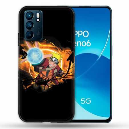 Coque Pour Oppo Reno 6 Manga Naruto Noir