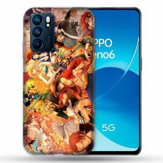 Coque Pour Oppo Reno 6 Manga One Piece Nakama