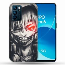 Coque Pour Oppo Reno 6 Manga Tokyo Ghoul Kaneki Noir