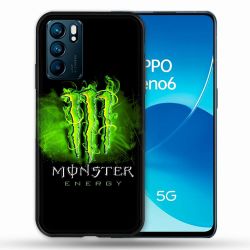 Coque Pour Oppo Reno 6 Monster Energy Vert