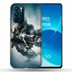 Coque Pour Oppo Reno 6 Moto Cross Ombre