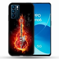 Coque Pour Oppo Reno 6 Musique Guitare Electrique